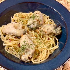 michuの作ってみた!投稿(【10分調理】激ウマ！！牡蠣のペペロンチーノ)