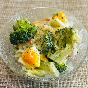 puricoの作ってみた!投稿(カニカマ、ブロッコリーのだしマヨ和え)