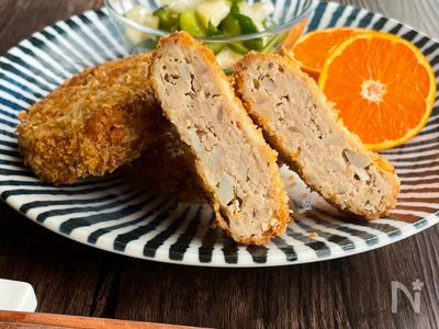 しゃきしゃき食感！れんこん入りメンチカツ＊ | レシピサイトNadia