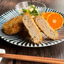 しゃきしゃき食感!れんこん入りメンチカツ*