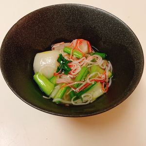 りんの作ってみた!投稿(寒い夜は温まろ🥰かぶとカニカマのとろとろ旨だしあんかけ☃)