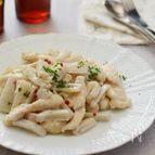 細切り鶏れんこんのクリーム炒め