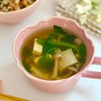 簡単10分♡きのこと豆腐の和風スープ【腸活・ダイエット】