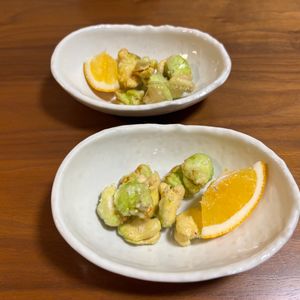 こむぎの作ってみた!投稿(そら豆の落とし焼き)