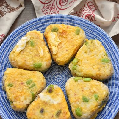 コレは旨い！絶対作って欲しい♪たまご焼き風焼きおにぎり♪