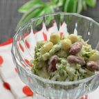 青のりで磯の香り♪お豆さんの和風ポテサラ