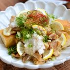 豚バラと厚揚げ豆腐のみぞれ炒め