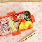 【15分弁当】彩り肉巻き弁当♪レンジで4品