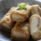 豆腐と豚肉、油揚げのロール、ごま味噌煮