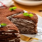 【チョコミルクレープ】クレープ生地がふっくら♡贅沢な味！