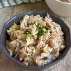 舞茸でかさまし♩さっぱりネギ豚舞茸丼