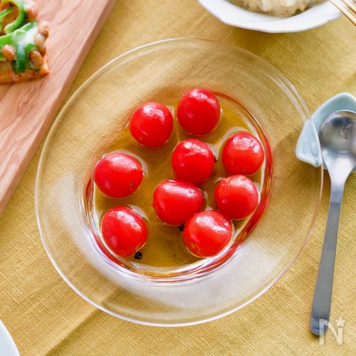 【ミニトマトのマリネ】ひんやり爽やか♪