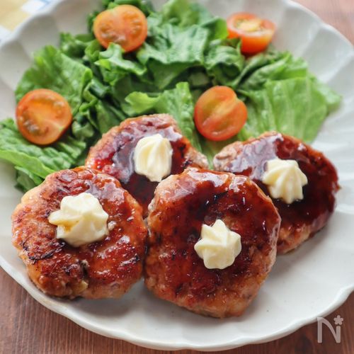 焼鳥のたれでパパッと♪照り焼きマヨハンバーグ