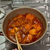 豚バラブロックと豆腐の韓国風旨辛煮♪の工程3