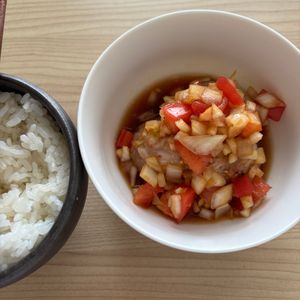 ゆうかの作ってみた!投稿(【豚こま団子】トマトと玉ねぎのさっぱり甘酢だれ)