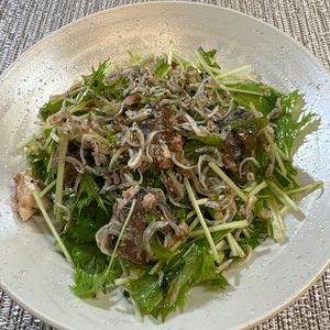 楽ラク手抜キッチン🐶🐾の作ってみた!投稿(火を使わず簡単！さばと水菜のレモンオイル)