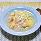 むき海老たっぷりあんかけ玉子焼き