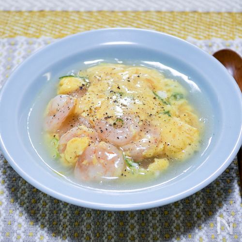 むき海老たっぷりあんかけ玉子焼き