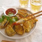 鶏むね肉と茄子のカレーハーブピカタ
