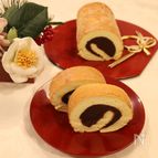バターオイルなし身体に優しい米粉カステラの羊羹ロールケーキ