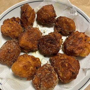 チョメ奴の作ってみた!投稿(【ホケミ＆お豆腐で♪】かぼちゃのもちもちドーナツ)