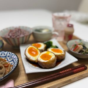 953124の作ってみた!投稿(【白米泥棒】中からとろ〜り！おうちの定番に♪『肉巻きたまご』)