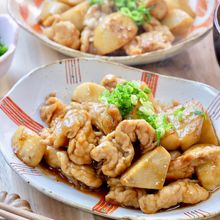 【里芋と豚こまの生姜焼き風】ごろっと里芋が美味しい！