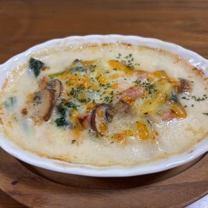 こむぎの作ってみた!投稿(【じゃがいもとほうれん草の和風フライパングラタン】時短簡単♪)