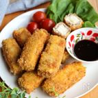 揚げずにサクサク！厚揚げの肉巻きチーズフライ