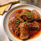 茄子の豚バラ大葉巻き