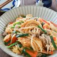 『車麩チャンプルー』かつおの旨味でお箸が進む！