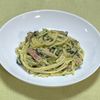 キャピタンの作ってみた!投稿(ほうれん草とベーコンのクリームパスタ)