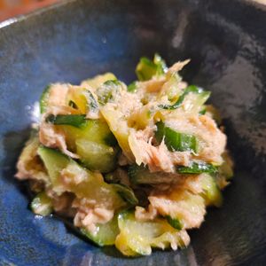 Maiの作ってみた!投稿(我が家の無限レシピ【きゅうりとツナの中華風サラダ】)