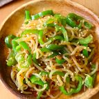 レンジで5分！【ピーマンとしらたきの胡麻おかか和え】