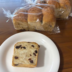 こむぎの作ってみた!投稿(レーズンミニ食パン。)