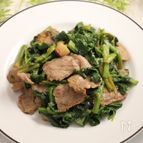 ダイエット！牛ほうれん草マヨわさ醤油炒め