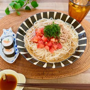 のりのり🐾🎀🤍の作ってみた!投稿(【汁まで飲み干す！トマトとツナの旨スープそうめん】簡単絶品！)