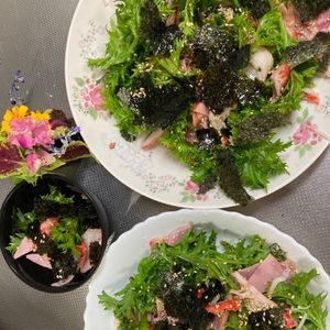そら・ゆずの作ってみた!投稿(《３分で出来る♪》わさび菜のやみつきサラダ)