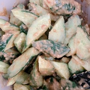 1322383の作ってみた!投稿(和えるだけで簡単！！きゅうりのごま味噌マヨ和え)