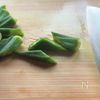 オクラと切干大根のキムチ和えの工程6