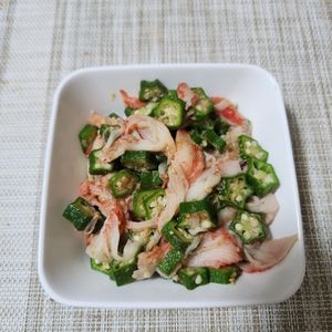 とももの作ってみた!投稿(【オクラとカニカマの旨だしナムル】あと一品に！さっぱり美味♪)