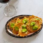 【そら豆とチーズ】のパリパリおつまみ