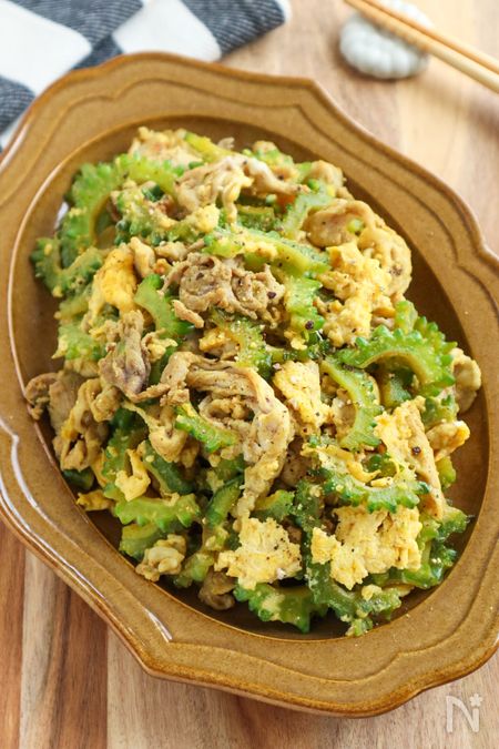 ゴーヤと豚こまのカレー炒め