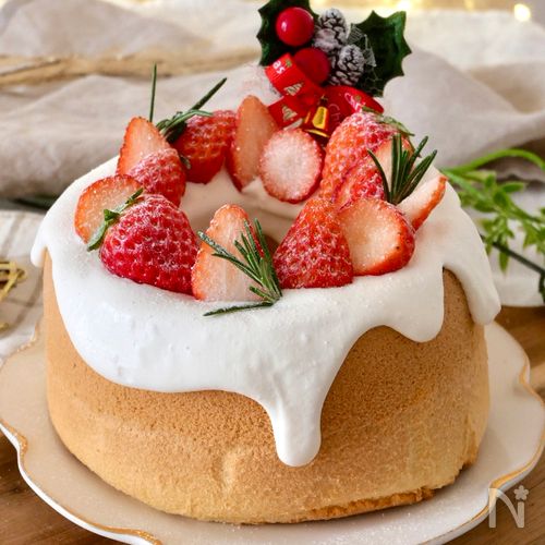 100均の型でつくる【米粉のシフォンケーキ】