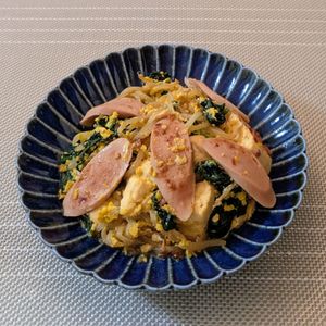 𝔂𝓾𝓶𝓲🍓の作ってみた!投稿(子供が喜ぶ♡『魚肉ソーセージと豆腐のチャンプルー』)