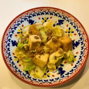 みわの作ってみた!投稿(春キャベツと厚揚げ《極旨♡肉味噌炒め》)