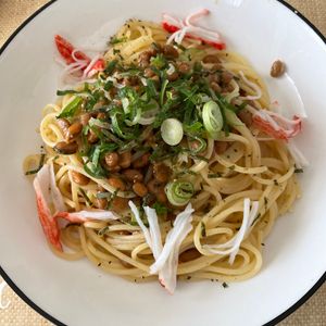 ちひろの作ってみた!投稿(混ぜるだけ！何度でも作りたくなる『納豆パスタ』)