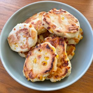 かよなんの作ってみた!投稿(米粉のコーンパン【フライパン＆発酵なしの簡単米粉パン】)