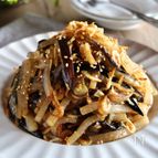 大根となすと干しエビの麺つゆ炒め【ご飯が進む】