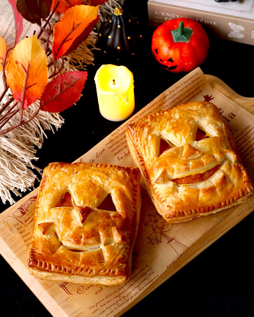 ハロウィン♡コワイのに美味しすぎ♪笑うおばけのパンプキンパイの